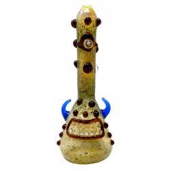 9" Fumed Frit Art Ancient Demon Water Pipe - [RKD28]